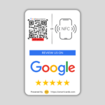 google review card with qr code