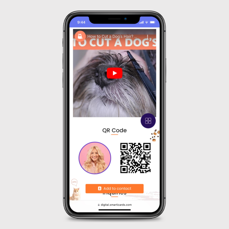 Digital Business Card Embed Video Feature