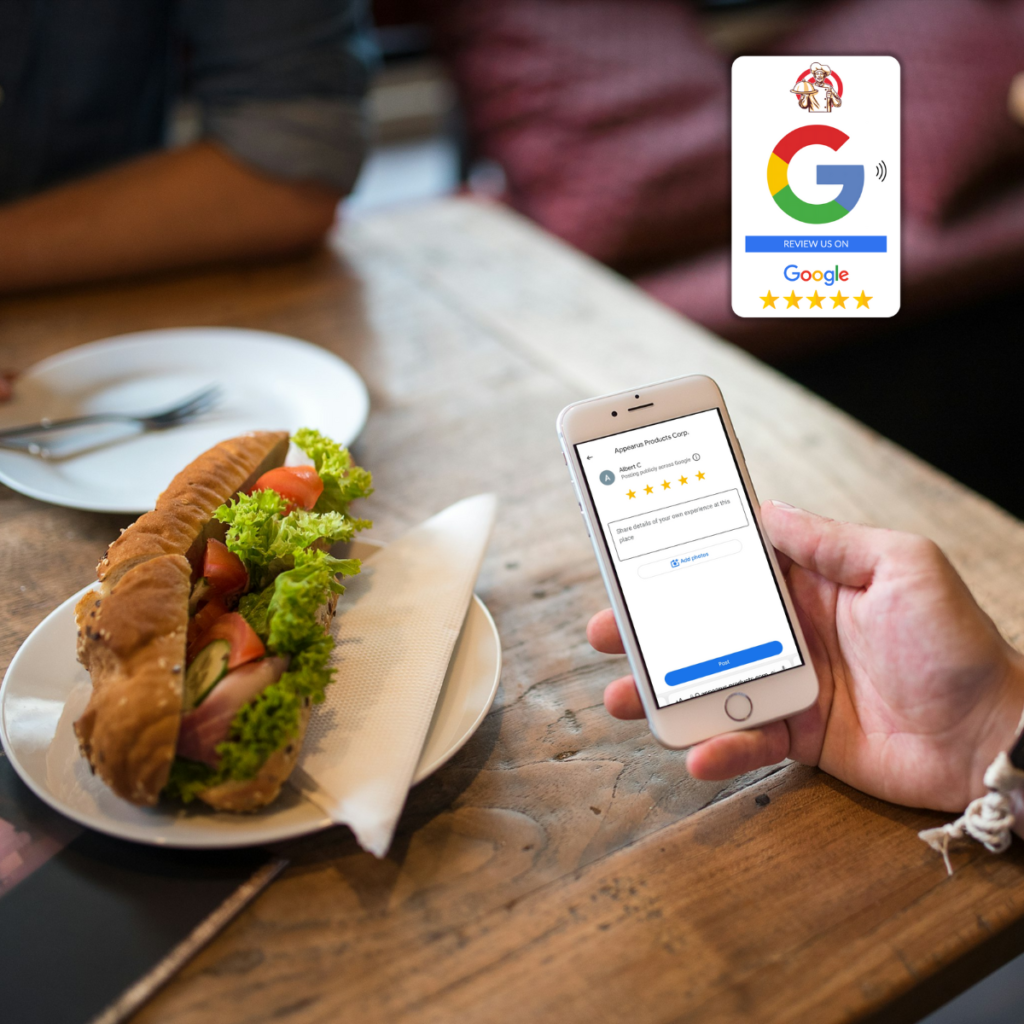 google review card restaurant